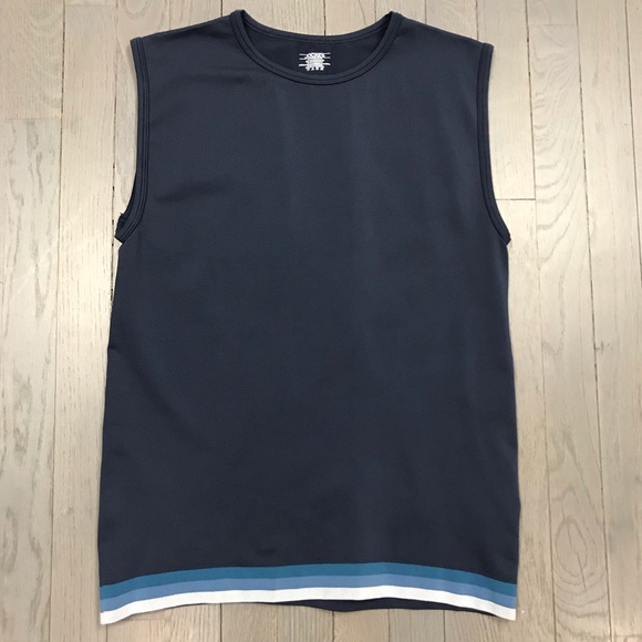 Jockey Shirts Jockey Sleeveless Striped Undershirt Tank Top Navy
